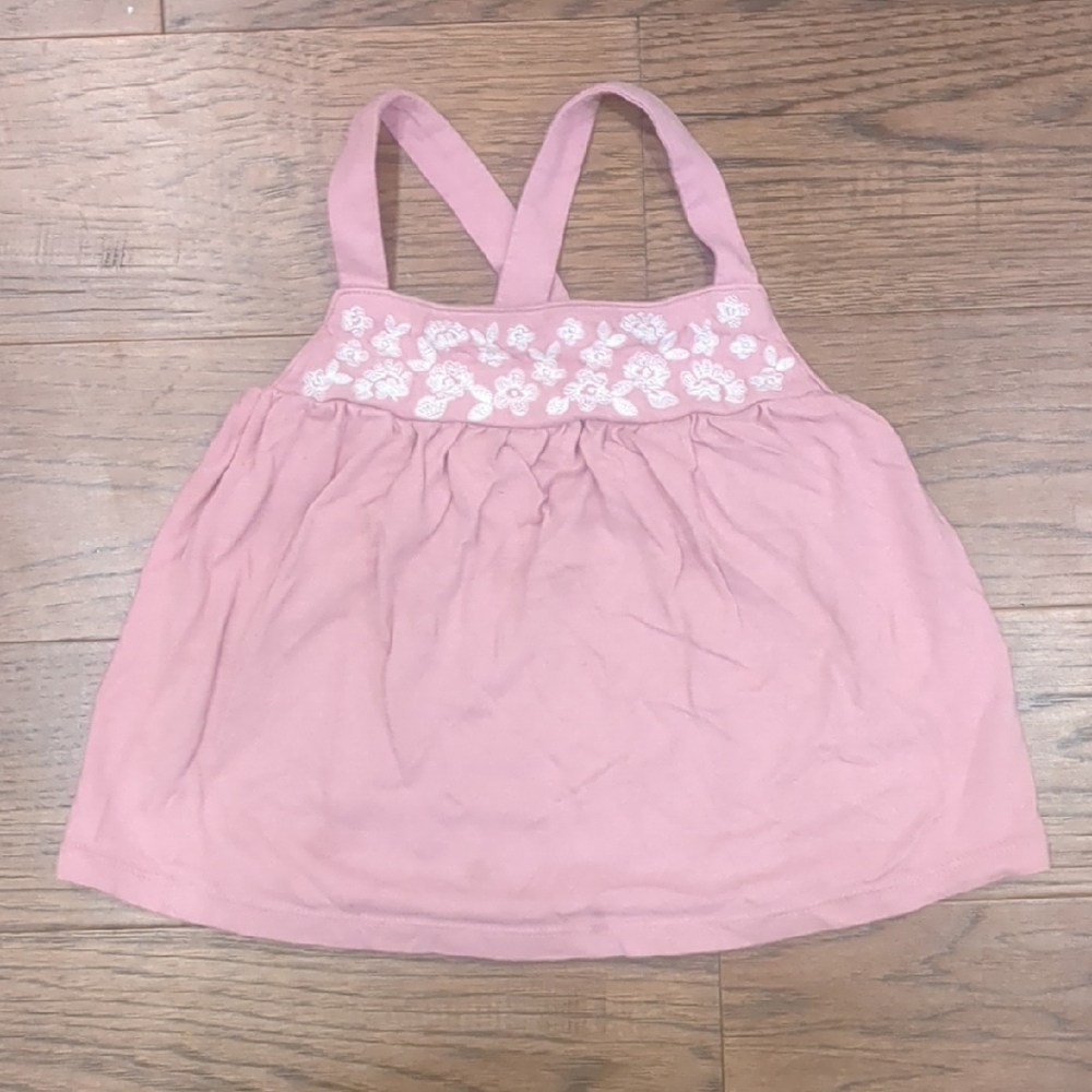 Mini Boden Light Pink Camisole with White Embroidery